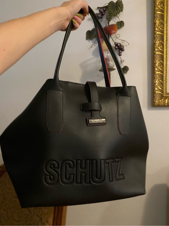 SCHUTZ Handbags - NWOT- SCHUTZ Black Tote with Subtle Red Trim